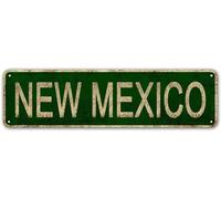 Placas Metálicas Mejores Ideas para Nombres De Estados De Estados Unidos En Nuevo México Divertido Chapas Metalicas Resistente Al Desgaste Y Duradero Letrero Metálico para Baño Aseo 20X30Cm