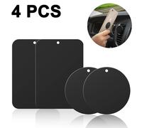 Placas metálicas para soporte magnético de teléfono para coche, amplia compatibilidad con soportes magnéticos universales, incluye formas