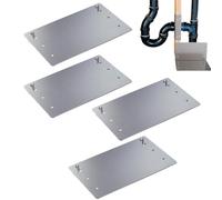 Placas - Para Montantes De Madera,4 Piezas Escudo Autoclavable 12,7x20,3 Cm - Protector De Montantes Con Placa Clavadora - Para Protección De Conductos De Aspiración Central Tuberías