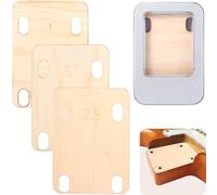 Placas protectoras portátiles para guitarra y bajo, caja de hojalata con juntas de arce de 0.25°/0.5°/1° para cuello atornillado duradero, 3 piezas, espaciadores