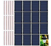 Placas Solares Pequeñas, 15 Piezas 3V 0.3W Micro Mini Células De Panel Solar, Célula Solar Pequeña (Policristalino), Mini Panel Solar, Mini Placas Solares, Panel De Células Solares Para DIY