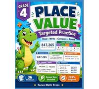 Place Value Targeted Practice Grade 4: Read, Write, Compare, and Round Large Whole Numbers - No-Prep Math Worksheets with Complete Answer Keys