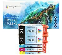 Placer al imprimir - Cartucho de recambio de tinta HP 934XL, HP 935XL compatible con HP OfficeJet Pro 6230, 6812, 6815, 6820, 6825, 6830, 6835W - negro, alta capacidad, color negro, cian, Magenta, amarillo 1 SET + 1 BLACK