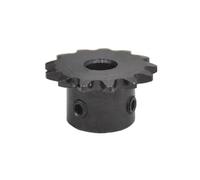 PLACKE 1 Uds 04C piñón Industrial 11-20 Dientes diámetro 5-18mm 45# Acero Dos Puntos Engranaje de Cadena piñón de accionamiento de Motor mecánico(10mm,12 Teeth)