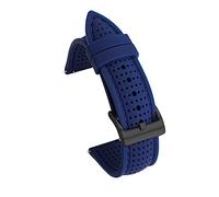 PLACKE 18 mm 20 mm 22 mm 24 mm Correa de silicona transpirable Ajuste de banda de reloj inteligente for Huawei Fit For Samsung Watch Sport Accesorios de pulsera de goma suave (Color : 8-black buckle