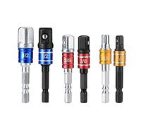 PLACKE 6pcs Impact Nivel de Impacto Sockets de extensión Set de 1/4 Pulgada, 3/8 Pulgadas, adaptadores de bits de Toma de 1/2 Pulgadas Conjunto de Kits de Herramientas de Mano de Controlador