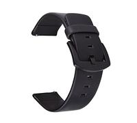 PLACKE Bandas de reloj de cuero 18 mm 20 mm 22 mm de liberación de 24 mm de liberación (Color : Schwarz, Size : 24mm)