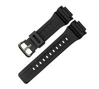 PLACKE Bandas De Reloj De Silicona Negras Duraderas Elásticas Encajadas For Casio AQS810 AQ-S810 / AEQ-110 / W735H / STL-S100 Correa De Muñeca De Goma Deportiva (Size : Black buckle)