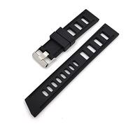 PLACKE Bandas Watch Silicone Rubber Bandas de correa de vigilancia de 20 mm Relojes de 22 mm Cinturón for Seiko (Color : Schwarz, Size : 22mm)