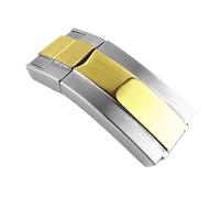 PLACKE Cierre de correa de reloj de 16 mm * 9 mm apto for DAYTONA apto for SUBMARINER apto for GMT apto for Yacht-Master Botón de ajuste fino Hebilla sólida de metal de acero inoxidable(Silver gold,16