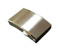 PLACKE Correa de reloj de acero inoxidable de 18 mm, 20 mm, 22 mm, hebilla sólida apta for cierre Seiko, botón de bloqueo doble apto for hebilla de buzo, accesorios de reloj de metal(Silver,20mm)