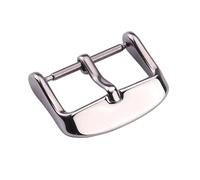 PLACKE Correa de reloj for hebilla de Metal de 18, 20, 22, 23 y 24mm, venta al por mayor, correas de reloj cepilladas plateadas y negras de acero inoxidable sólido, accesorios de cierre(Type 1,18mm si