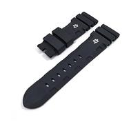 PLACKE Correa de silicona duradera suave adecuada 2 4mm 26mm REEMPLAZO NEGRO CON FONT SPORTS A prueba de agua Banda de relojes Accesorios de banda de muñeca (Color : 2, Size : 26mm)