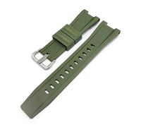PLACKE Correas de goma adecuadas for Casio Fit for G-Shock GST-W300 GST-400G GST-B100 Accesorios for la banda de silicona de reemplazo impermeable deportivo (Color : Grn)