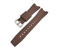 PLACKE Correas de goma adecuadas for Casio Fit for G-Shock GST-W300 GST-400G GST-B100 Accesorios for la banda de silicona de reemplazo impermeable deportivo (Color : Coffee)