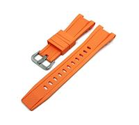 PLACKE Correas de goma adecuadas for Casio Fit for G-Shock GST-W300 GST-400G GST-B100 Accesorios for la banda de silicona de reemplazo impermeable deportivo (Color : Orange)