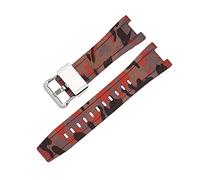 PLACKE Correas de goma GST-W300/GST-S110/S100G/GST-W110/W100G Camuflage brazalete deportivo accesorios de banda de reloj adecuados for Casio Fit for G-Shock (Color : Camouflage red S)