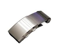 PLACKE Hebilla de cierre de reloj ajustable de acero inoxidable 316L, apta for Seiko, compatible for Citizen Band, cierre de Metal pulido y botón cepillado(Silver 22mm)
