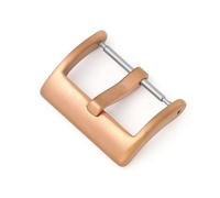 PLACKE Hebilla de correa de acero inoxidable 304, hebilla de correa de reloj sólida mate/pulida, hebilla de pulsera de silicona de 16/18/20/22mm for pasadores(Matte-Rose Gold,22mm)