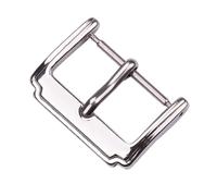PLACKE Hebilla de correa de reloj de acero inoxidable, 18, 20, 22, 23 y 24mm, correas de reloj plateadas, accesorios de correa for cierre(Type 7,28mm)