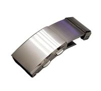 PLACKE Hebilla de metal sólido 316L 18 mm 20 mm 22 mm Ajuste for Seiko Ajuste for cierre Citizen Botón de bloqueo doble Ajuste ajustable de acero inoxidable for hebilla de buzo(18mm)
