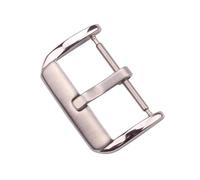 PLACKE Hebilla de reloj de acero inoxidable, 19 estilos, 12, 14, 16, 18, 20, 22, 23, 24, 26 y 28mm, correa de reloj plateada, accesorios de correa(Type 17,22mm)