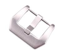 PLACKE Hebilla de reloj de acero inoxidable 316L, 18mm, 20mm, 22mm, 24mm, negro, plateado, Metal sólido, correa de reloj, accesorios de pulsera(Silver,20mm)