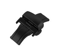 PLACKE Hebilla de reloj plegable de doble botón de acero inoxidable 316 sólido, 12, 14, 16, 18, 20 y 22mm, estilo de ranura, cierre desplegable de mariposa duradero(Schwarz,22mm)
