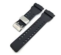 PLACKE Las bandas de reloj de goma caben for Casio Fit for G-Shock GA100 / 110/120 Hombres Black Sport Buceo Reloj de correa de correa de banda de hebilla de metal Accesorios