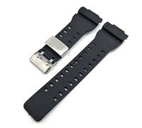 PLACKE Las bandas de reloj de goma caben for Casio Fit for G-Shock GA100 / 110/120 Hombres Black Sport Buceo Reloj de correa de correa de banda de hebilla de metal Accesorios