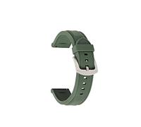 PLACKE Pulsera de cinturón de muñeca universal de la banda del deporte de goma de silicona 18 mm de 20 mm 22 mm 24 mm Fit For Samsung Gear S2 S3 Apto for Huawei Watch Men Women (Color : Green01, Siz