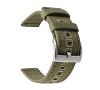 PLACKE Releance Watch Strap for Men Women Premium Nylon Watch Fit for Samsung Fit For Galaxy Fit For Huawei Watch Fit For Hamilton Fit for caqui 18 mm de 20 mm 22 mm de 22 mm(Army-silver buckle,20mm)