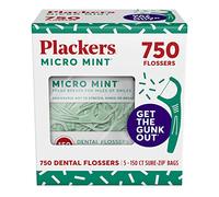 Plackers Micro Mint - Hilo dental plegable, Super Tuffloss, fácil almacenamiento con cierre seguro, sabor a menta fresca, 750 unidades (paquete de 5)