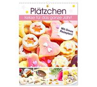 Plätzchen. Kekse für das ganze Jahr! (Wandkalender 2026 DIN A3 hoch), CALVENDO Monatskalender: Küchenkalender mit köstlichen Rezepten für das beliebteste Feingebäck!