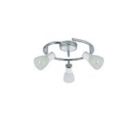 plafon circular de 3 focos orientables modelo cholo blanco/cromo