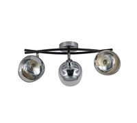 Plafon 3 luces metal color cromo serie denali 45cm