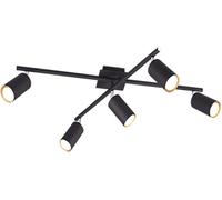 Plafón 5 Spot Orientable Focos Marley Black Trio Lighting