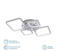 Plafon 86w 3000-4000-6500k cromo elara 9x76x46 cm 11610lm regulable, m