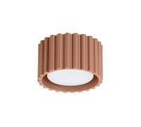 SOLLUX lighting Lámpara de techo plafón - foco de techo aluminio - 1 llama - bombilla LED - Mocha Aura
