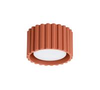 SOLLUX lighting Lámpara de techo plafón - foco de techo aluminio - 1 llama - bombilla LED - Rojo Ocre Aura
