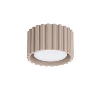 SOLLUX lighting Lámpara de techo plafón - foco de techo aluminio - 1 llama - bombilla LED - Taupe Aura