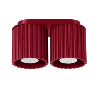 Plafón Aura 2 GU10 Burdeos