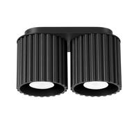 Plafón Aura 2 GU10 Negro