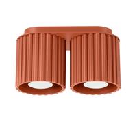 Plafón Aura 2 GU10 Rojo ocre