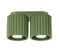 Plafón Aura 2 GU10 Verde Oliva