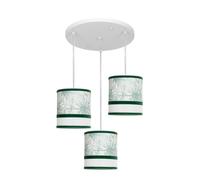 Plafon caledonia 3xe27 blanco/verde regx40x40cm