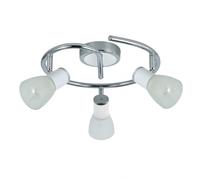 plafon circular de 3 focos orientables modelo cholo blanco/cromo
