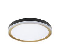 Plafon claribel 60w 3000-4200-6500k negro/oro 7,5x50x50cm 5400lm c/rem