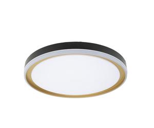 Plafon claribel 60w 3000-4200-6500k negro/oro 7,5x50x50cm 5400lm c/rem