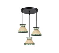 Plafon constantinopla 3xe27 beis/verde regx35x35cm